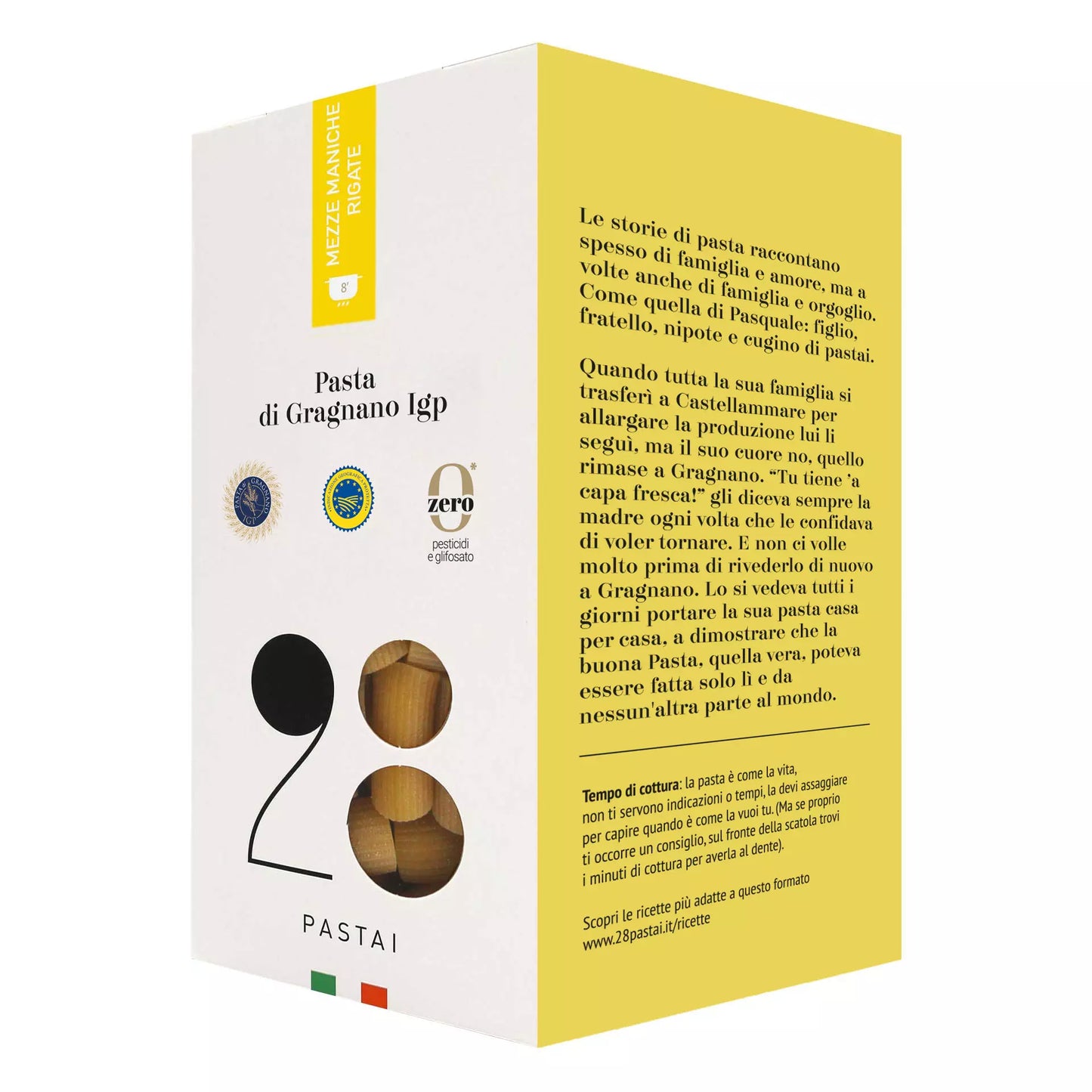 MEZZE MANICHE RIGATE DI GRAGNANO IGP 28 PASTAI